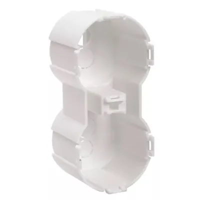 PEHA Isolierdose 2-fach D 702 DO | Hohlwanddose oval | VDE 0606 | Kunststoff | 36 mm | IP20 | grau