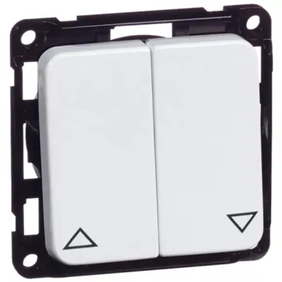 PEHA Jalousietaster D 714.70 T | 1-polig 2 Schließer | Unterputz | 10A 250V | Wippe | IP20 | Aluminium glänzend
