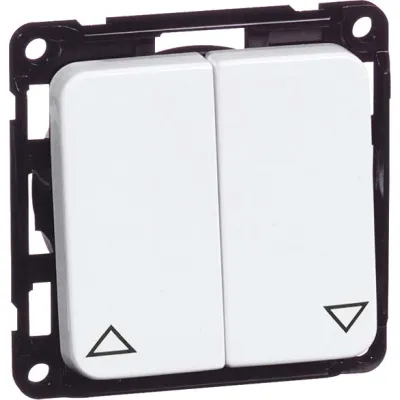 PEHA Jalousietaster D 714.70 T | 1-polig 2 Schließer | Unterputz | 10A 250V | Wippe | IP20 | Aluminium glänzend