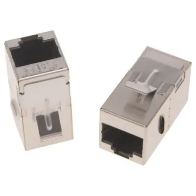 PEHA Keystone Buchse D 1950 RJ45 C6A | CAT6a Netzwerkdose modular | vollgeschirmt | Unterputz | Thermoplast | Aluminium