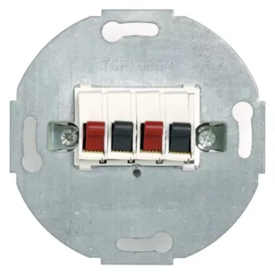 PEHA Stereo Lautsprecher Anschlussdose D 1930/4.02 O.A. | Unterputz | bis 10mm² | schraubenlose Klemmen | weiß RAL 9010