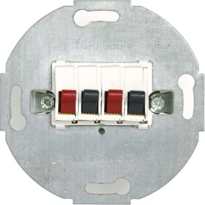 PEHA Stereo Lautsprecher Anschlussdose D 1930/4.02 O.A. | Unterputz | bis 10mm² | schraubenlose Klemmen | weiß RAL 9010