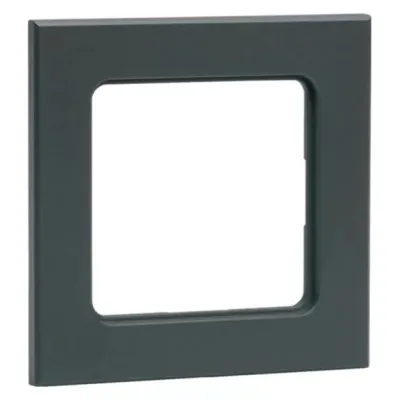 Peha Rahmen 1-fach 20.571.64 T | Kombi-Rahmen | Polycarbonat bruchfest | waagerecht/senkrecht | 83x83 mm | anthrazit