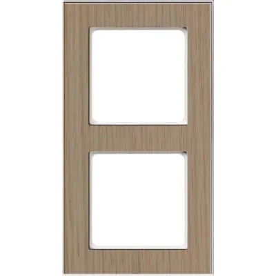 PEHA Abdeckrahmen 2-fach D 20.672.201.022 | Holz Eiche-rws | NOVA Elements | 83x154 mm | matt | weiß