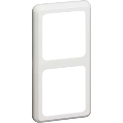 PEHA Kombirahmen 772.02 | 2-fach Rahmen Einbau Compacta | waagerecht & senkrecht | Kunststoff | weiß RAL 9010