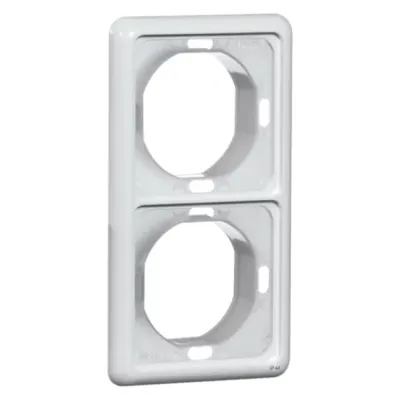 PEHA Kombi-Rahmen 80.672.02 WU | 2-fach UP-Rahmen mit Dichtungsflansch | IP44 | Thermoplast | weiß