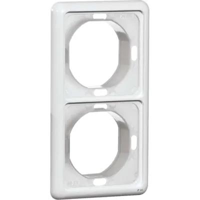 PEHA Kombi-Rahmen 80.672.02 WU | 2-fach UP-Rahmen mit Dichtungsflansch | IP44 | Thermoplast | weiß