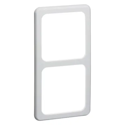 PEHA Kombi-Rahmen 2-fach 80.672 W | waagerecht & senkrecht montierbar | Duroplast | glänzend | IP20 | weiß