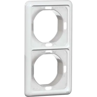 Peha Kombi-Rahmen 2-fach 80.672 WU W | Unterputz | senkrecht & waagerecht | IP44 | Kunststoff Thermoplast | cremeweiß