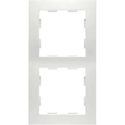 PEHA Rahmen 2fach Badora 11 D 11.572.02 | Unterputz Kombi-Rahmen | 83x154 mm | Thermoplast | glänzend | reinweiß