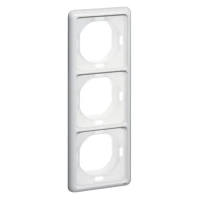 PEHA Kombi-Rahmen 3-fach 80.673 WU W | Abdeckrahmen IP44 | waagerecht & senkrecht | Kunststoff weiß | 85x227mm