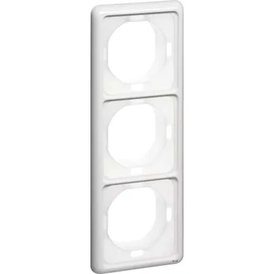 PEHA Kombi-Rahmen 3-fach 80.673 WU W | Abdeckrahmen IP44 | waagerecht & senkrecht | Kunststoff weiß | 85x227mm