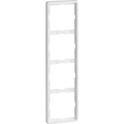 PEHA Kombi-Rahmen 4-fach DIALOG 95.574.02 | Unterputz-Montage | waagerecht & senkrecht | Kunststoff | reinweiß