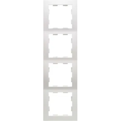 PEHA Rahmen 4fach Badora 11 D 11.574.02 | Unterputz | horizontal & vertikal | Kunststoff | glänzend | reinweiß