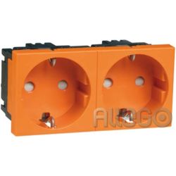 Peha SCHUKO-EB-Steckd.2-fach or 16A 250V 2- D 6212.33 EMS SI