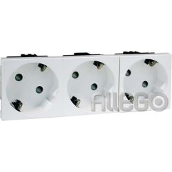 PEHA SCHUKO-EB-Steckd.3-fachant 16A 250V D 6213.21 EMS SI WI