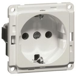 PEHA SCHUKO-Einbausteckd. 6611.02 ME GLK reinweiß Kontroll-Licht