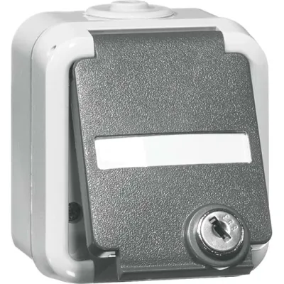 PEHA SCHUKO-Steckdose D 6620 WAB NA VS | abschließbar | 1-fach | Aufputz | IP44 | 16A 250V | grau | Kunststoff