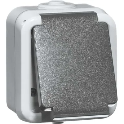 PEHA SCHUKO-Steckdose D 6620 WAB | Aufputz | IP54 | bruchfest | Steckklemmen | 16A 250V | Kunststoff | grau