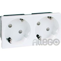 PEHA SCHUKO-Steckdose 2-fach ws 16A 250V D 6212.02 EMS SI WI