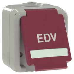 PEHA SCHUKO-Steckdose gr/rt 16A 250V Abd D6620WAB NA ROT EDV