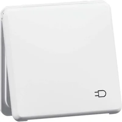 PEHA SCHUKO-Steckdose 00792511 | 2-polig 16A 250V | Klappdeckel | Steckklemmen | bruchfest | Unterputz | reinweiß