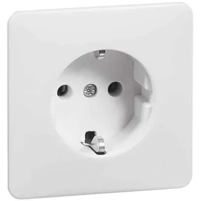 PEHA SCHUKO-Steckdose 80.6511.02 NA | 2-polig 16A 250V | Steckklemmen | Beschriftungsfeld | Unterputz | reinweiß