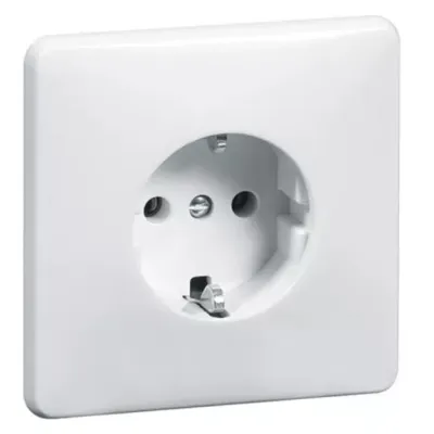 Peha SCHUKO-Steckdose 80.6511.02 V | Unterputz | Steckklemmen | Vollplatte | 16A 250V | Kunststoff Duroplast | reinweiß
