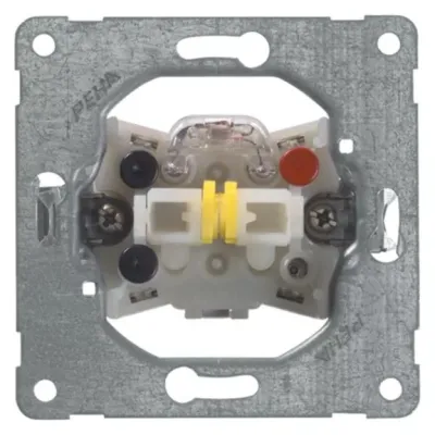PEHA Serienschalter 515 GL Unterputz | 2-fach Wippschalter mit Beleuchtung | 10A 250V | IP20 | halogenfrei