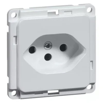 PEHA Steckdose Schweiz Typ 13 SEV D 6771.02 | 1-fach | Schraubklemmen | 10A 250V | Berührungsschutz | Einbau | reinweiß
