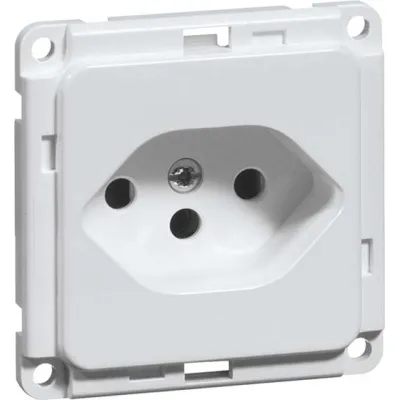 PEHA Steckdose Schweiz Typ 13 SEV D 6771.02 | 1-fach | Schraubklemmen | 10A 250V | Berührungsschutz | Einbau | reinweiß