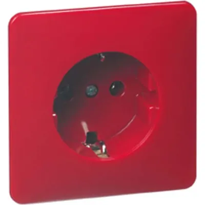 Peha SCHUKO-Steckdose D 80.6511 ROT | Unterputz | Steckklemmen | 16A 250V | EDV geeignet | Kunststoff Duroplast | Rot
