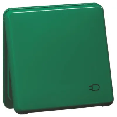 PEHA Steckdose SCHUKO D 80.6611 K GRÜN | 1-fach Unterputz | Klappdeckel | IP20 | Schraubklemmen | RAL 6029