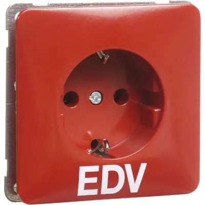 Peha Steckdose SCHUKO D 80.6511 ROT EDV | Aufputz | 2-polig 16A 250V | Steckklemme | Unterputz | Rot | Kunststoff