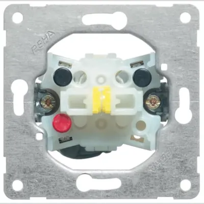 PEHA Serientaster Unterputz 00190811 | 2 Schließer | 1-polig | 10A 250V | Steckklemmen | Duroplast | Edelstahl | IP20