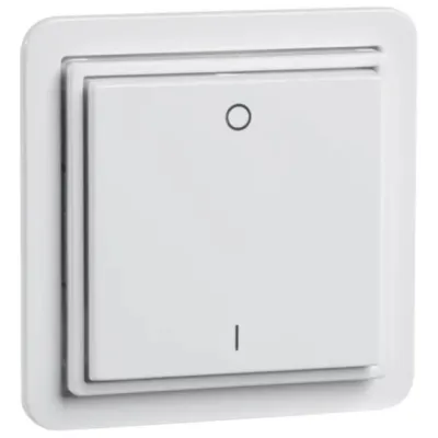 PEHA Wandsender D 80.450.02 FU-BLS | 2-Kanal Funkbus | Easyclick | Aufputz | Thermoplast | reinweiß RAL 9010