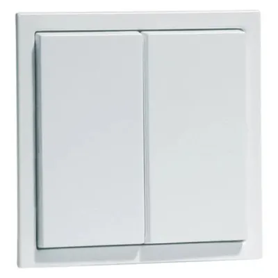 PEHA Wandsender D 20.455.02 FU-BLS N | 4-Kanal Funkbus | Easyclick | Aufputz | 2 Wippen | matt | Thermoplast | reinweiß