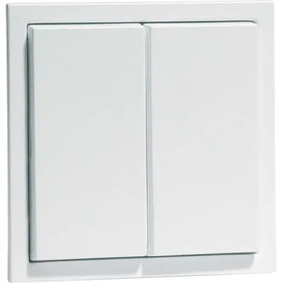 PEHA Wandsender D 20.455.02 FU-BLS N | 4-Kanal Funkbus | Easyclick | Aufputz | 2 Wippen | matt | Thermoplast | reinweiß