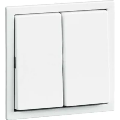 PEHA Wippe Serienschalter | 20.545.70 | Ersatzwippe 500er Serie | 2-teilig | Bussystem | Aluminium matt