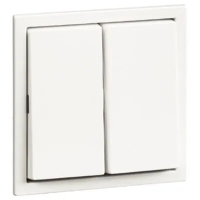 PEHA Wippe 20.545.022 | Serienschalter Einsatz für 500er Grundelement | 2-teilig | Kunststoff | glänzend | reinweiß