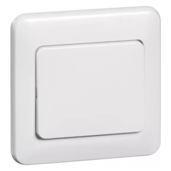 Peha Wippe Schalter/Taster D 80.640.02 V | 58x49 mm | Abdeckplatte | Einzelmontage | Kunststoff | Duroplast | reinweiß