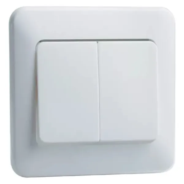 Peha Wippe 80.645.02V | Abdeckung für Serien- und Wechselschalter | 58x49 mm | Duroplast | glänzend | reinweiß RAL 9010