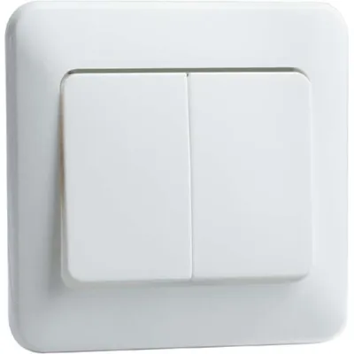 Peha Wippe 80.645.02V | Abdeckung für Serien- und Wechselschalter | 58x49 mm | Duroplast | glänzend | reinweiß RAL 9010