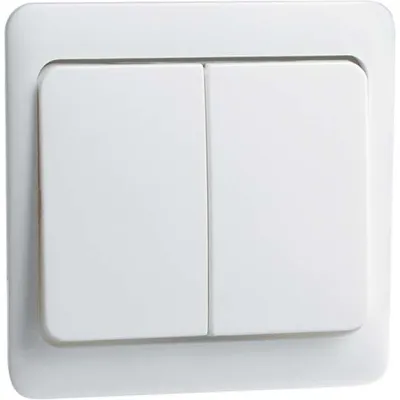 PEHA Wippe 80.645.02 | Schalter/Taster Serien-, Wechsel-, Doppeltaster | Zentralplatte 58x49mm | Duroplast | reinweiß