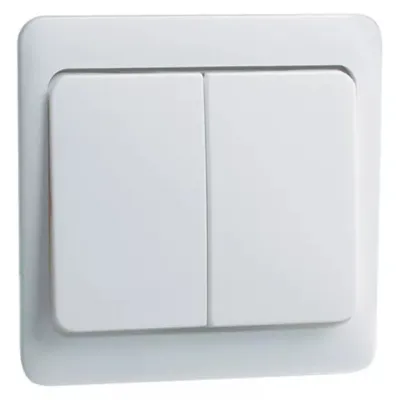 Peha Wippe 80.645 W | Schalter/Taster Abdeckung | 58x49 mm | Duroplast | zentral | glänzend | cremeweiß