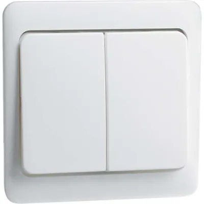 Peha Wippe 80.645 W | Schalter/Taster Abdeckung | 58x49 mm | Duroplast | zentral | glänzend | cremeweiß