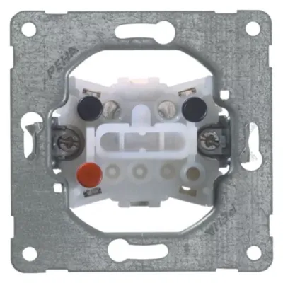 PEHA Kreuzschalter UP 517 | Wippschalter Unterputz 10A 250V IP20 | Steckklemme | Metall | 1-fach | 00190711