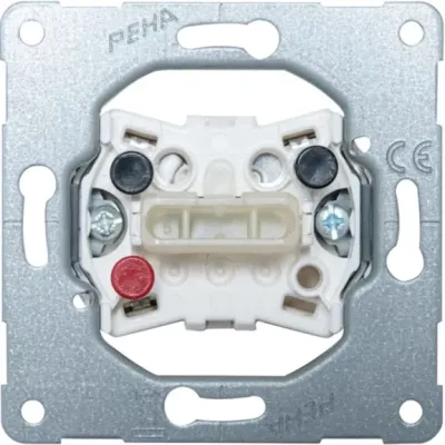 PEHA Wippschalter Unterputz 00190611 | Wechselschalter 10A 250V | 2-Wege | Steckklemmen | Metall | IP20
