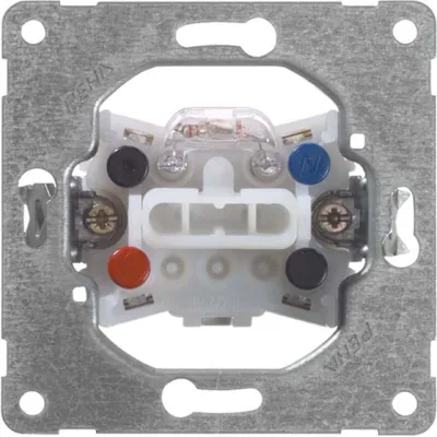 PEHA Wippschalter 2-polig 612/16 GLK | Kontrolllicht | Unterputz | IP20 | 16A | Schraubanschluss | halogenfrei