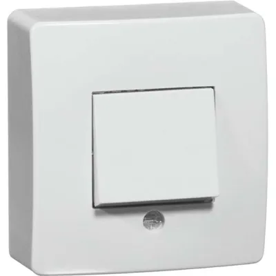 Peha Wippschalter H 626 00250621 | Wechselschalter Aufputz IP20 | 10A 250V | 1-fach | Duroplast | weiß